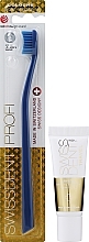 Zestaw z niebieską szczoteczką do zębów (t/paste 10 ml + toothbrush) - Swissdent Crystal + Active Coal Combo Pack — Zdjęcie N1
