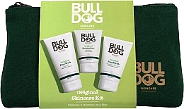 Kup Zestaw - Bulldog Skincare Original Skincare Kit (f/wash/150ml + f/cr/100ml + f/scr/125ml + pouch)
