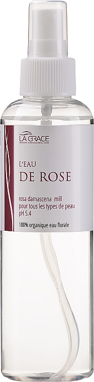 Organiczna woda z kwiatów róży - La Grace L'Eau De Rose — Zdjęcie N1