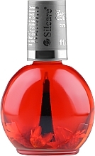Kwiatowy olejek do paznokci i skórek - Silcare Cuticle Oil Strawberry Crimson — Zdjęcie N1