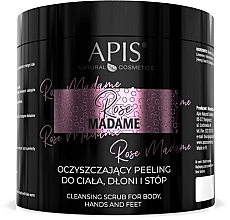 Oczyszczający peeling do ciała, stóp i dłoni - APIS Professional Rose Madame Cleansing Scrub For The Body, Feet & Hands — Zdjęcie N1