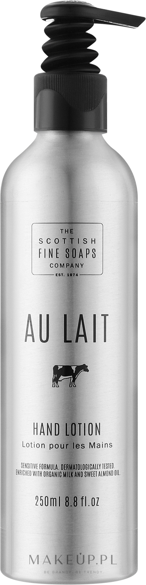 Balsam do rąk - Scottish Fine Soaps Au Lait Hand Lotion (aluminium bottle) — Zdjęcie 250 ml