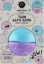 Kup Kule do kąpieli, niebieska i fioletowa - Nailmatic Kids Twin Bath Bomb