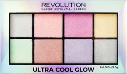 Paletka rozświetlaczy do twarzy - Makeup Revolution Ultra Cool Glow — Zdjęcie N3