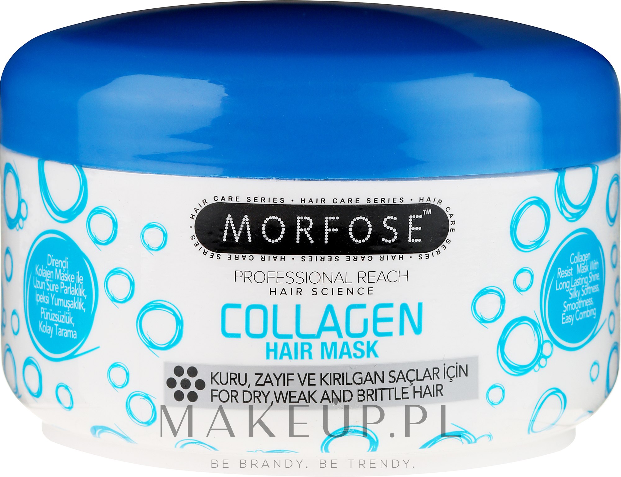 Kolagenowa maska do włosów suchych, słabych i łamliwych - Morfose Buble Collagen Hair Mask — Zdjęcie 500 ml