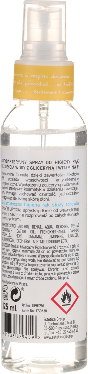 Antybakteryjny spray do higieny i pielęgnacji rąk o zapachu brzoskwini - Dermo Pharma — Zdjęcie N2