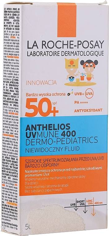 PRZECENA! Płyn przeciwsłoneczny dla dzieci do twarzy i ciała SPF50+ - La Roche-Posay Anthelios UV Mune 400 Fluid * — Zdjęcie N3