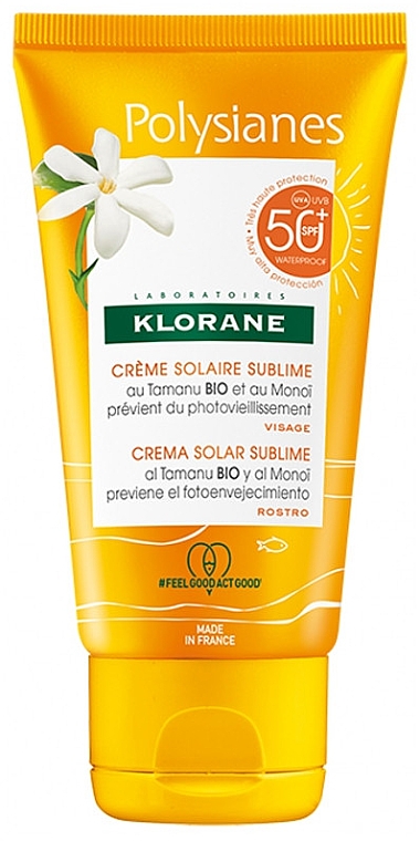 Krem przeciwsłoneczny z filtrem SPF50 - Klorane Polysianes Sublime Sunscreen Tamanu and Monoi — Zdjęcie N1