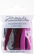 Kup Gumki do włosów, 6 sztuk, szary + jasnobordowy + fioletowy - Janeke