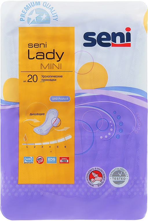 Wkłady anatomiczne urologiczne Seni Lady Mini Air, 20 szt. - Seni