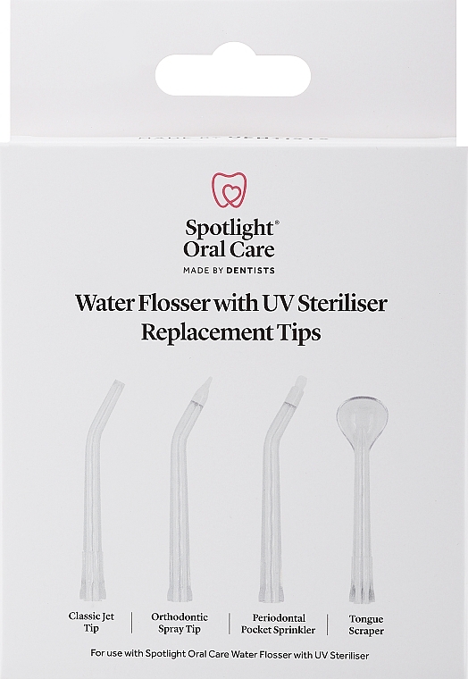 Wymienne głowice do irygatora - Spotlight Oral Care Water Flosser With UV Steriliser Replacement Tips — Zdjęcie N1