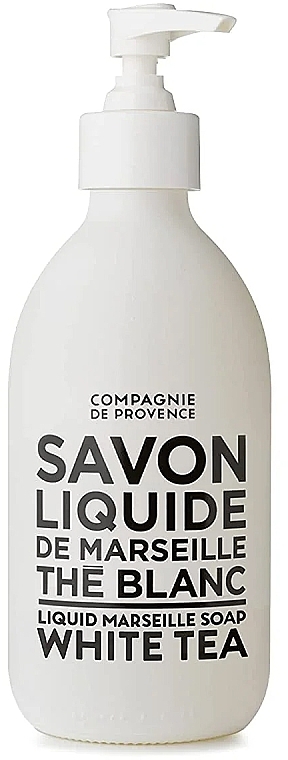Mydło w płynie do rąk - Compagnie De Provence Black & White Liquid Marseille Soap White Tea — Zdjęcie N2