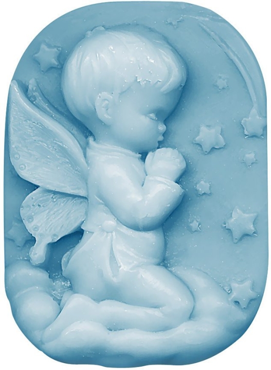 Ręcznie robione mydło glicerynowe w kostce Aniołek - Bulgarian Rose Glycerin Fragrant Soap Blue Angel — Zdjęcie N1