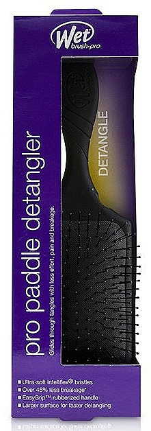 Szczotka do splątanych włosów, czarna - Wet Brush Pro Paddle Detangler Black — Zdjęcie N1