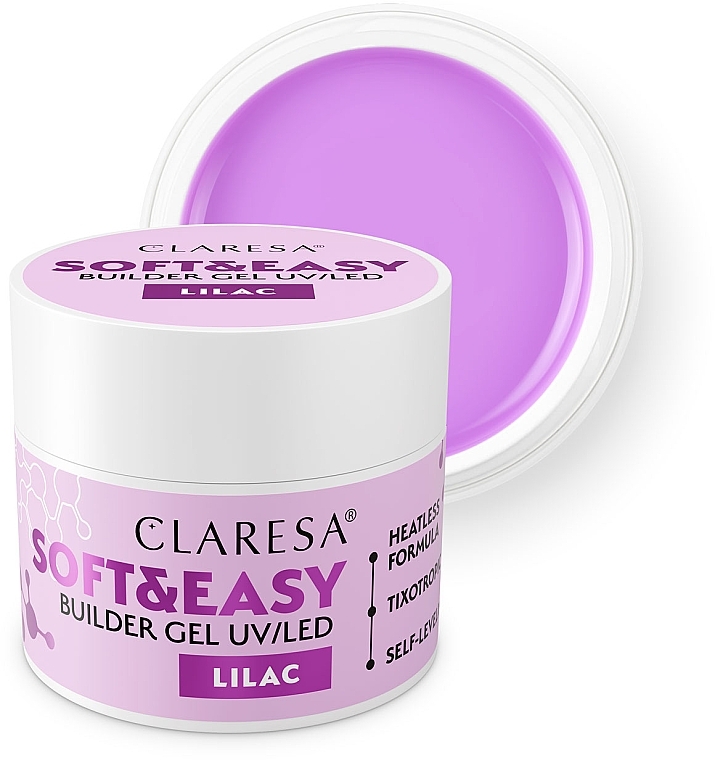 Modelujący żel do paznokci - Claresa Soft & Easy Builder Gel UV/LED Lilac — Zdjęcie N2