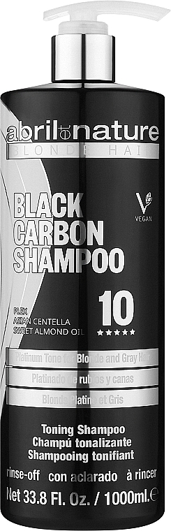 Szampon do włosów - Abril et Nature Black Carbon Toning Shampoo — Zdjęcie N1