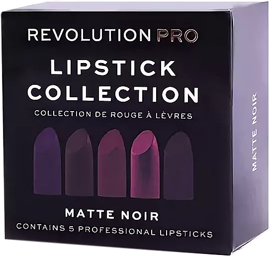 Zestaw 5 szminek do ust - Revolution Pro 5 Lipstick Collection Matte Noir — Zdjęcie N1