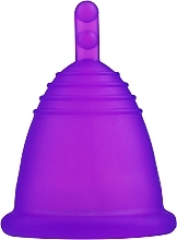 Kubeczek menstruacyjny, rozmiar XL, ciemnofioletowy - MeLuna Sport Shorty Menstrual Cup Stem — Zdjęcie N2
