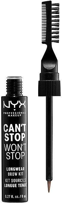 PRZECENA! Zestaw do makijażu brwi - NYX Professional Makeup Can’t Stop Won’t Stop Longwear Brow Kit * — Zdjęcie N2