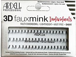 Kępki sztucznych rzęs - Ardell 3D Faux Mink Individuals Short Black — Zdjęcie N1