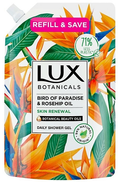 Żel pod prysznic - Lux Botanicals Bird Of Paradise & Rosehip Oil Daily Shower Gel (doypack) — Zdjęcie N1
