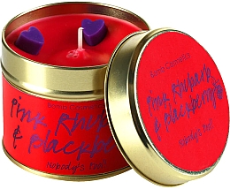 Kup Świeca zapachowa w żelaznej puszce - Bomb Cosmetics Pink Rhubarb & Blackberry Tin Candle