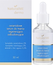 Regenerująco-odbudowujące ceramidowe serum do twarzy - NaturalME Dermo — Zdjęcie N2