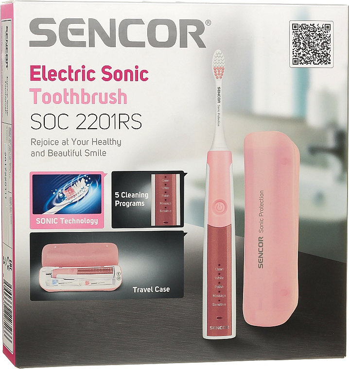 Elektryczna szczoteczka do zębów, różowa, SOC 2200SL - Sencor — Zdjęcie N9
