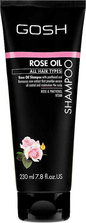Szampon do włosów z olejem różanym - Gosh Copenhagen Rose Oil Shampoo