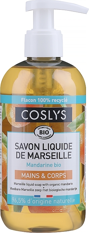 Mydło w płynie Oliwa z oliwek i mandarynka - Coslys Marselle soap Mandarin fragrance — Zdjęcie N1