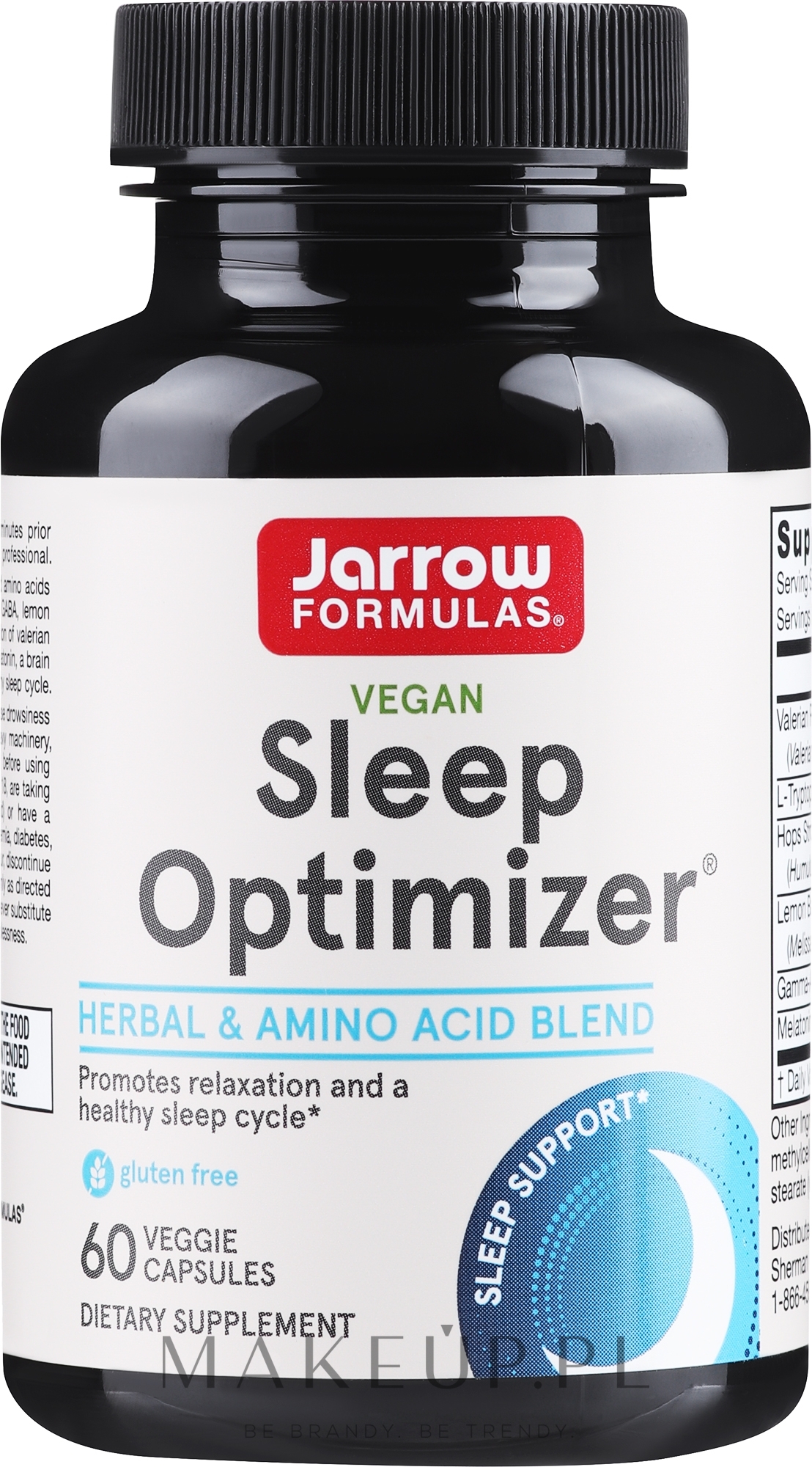 Suplement diety normalizujący sen - Jarrow Formulas Sleep Optimizer — Zdjęcie 60 szt.