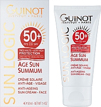 Przeciwstarzeniowy krem ​​przeciwsłoneczny - Guinot Age Sun Summum Anti-Ageing Sun Cream SPF50 — Zdjęcie N2