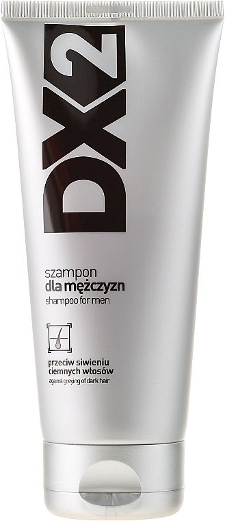PRZECENA! Szampon dla mężczyzn przeciw siwieniu ciemnych włosów - DX2 Shampoo * — Zdjęcie N2