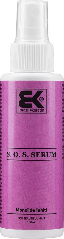 Serum do intensywnej regeneracji i układania włosów - Brazil Keratin S.O.S. Serum — Zdjęcie N1