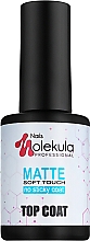 Matowy top coat do paznokci - Nails Molekula Top Coat Matte Soft Touch — Zdjęcie N1