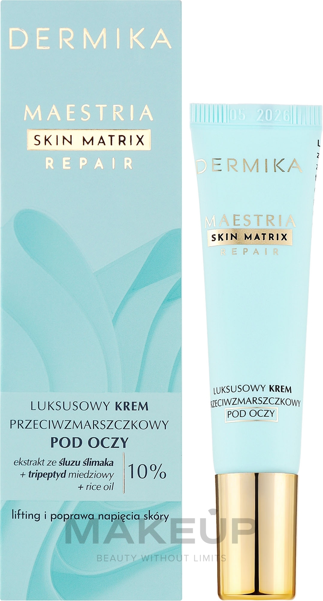 Luksusowy przeciwzmarszczkowy krem pod oczy - Dermika Maestria Skin Matrix — Zdjęcie 15 ml