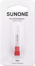 Frez diamentowy DS1 Stożek ścięty, delikatny, czerwony - Sunone Diamond Nail Drill — Zdjęcie N1