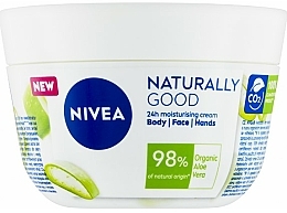 Krem nawilżający do ciała, twarzy i dłoni - NIVEA Naturally Good Moisturizing Cream — Zdjęcie N1