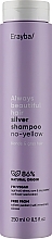 Szampon przeciw żółtym refleksom do włosów siwych i rozjaśnianych - Erayba ABH Silver No-Yellow Shampoo — Zdjęcie N1