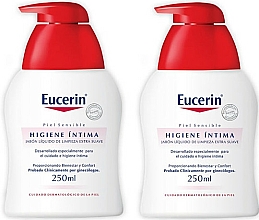 Kup Zestaw - Eucerin Intimate Hygiene Wash Protection Fluid Set (intim/fluid/2x250ml)