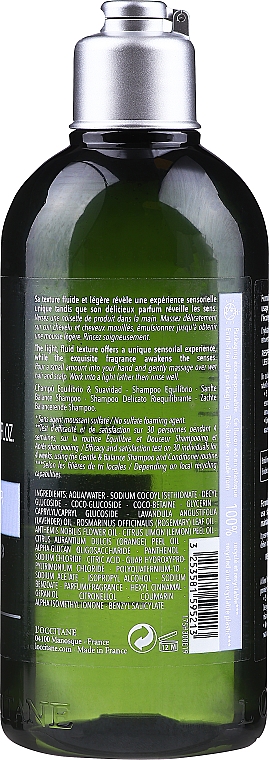 Micelarny szampon do włosów z ekstraktem z lawendy - L'Occitane Aromachologie Gentle & Balance Shampoo — Zdjęcie N2