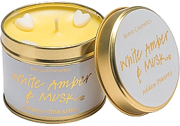 Kup Świeca zapachowa w żelaznej puszce - Bomb Cosmetics White Amber & Musk Tin Candle