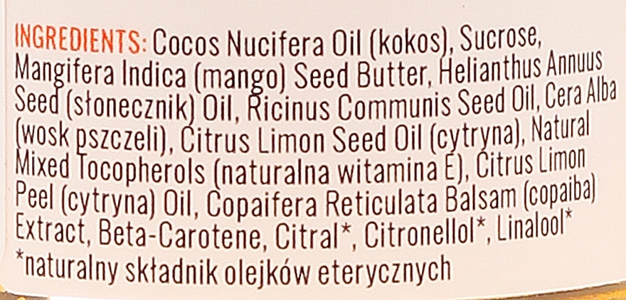 Delikatny cukrowy peeling do ust Mango i kokos - Iossi — Zdjęcie N4