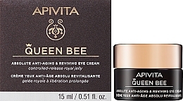 Przeciwstarzeniowy krem do skóry wokół oczu z mleczkiem pszczelim - Apivita Queen Bee Holistic Age Defence Eye Cream — Zdjęcie N2