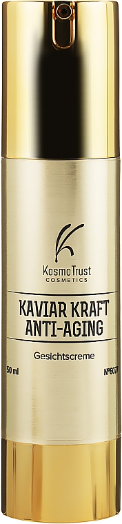 Krem do twarzy z ekstraktem z czarnego kawioru i złotem - KosmoTrust Cosmetics Kaviar Kraft Anti-Aging — Zdjęcie N1