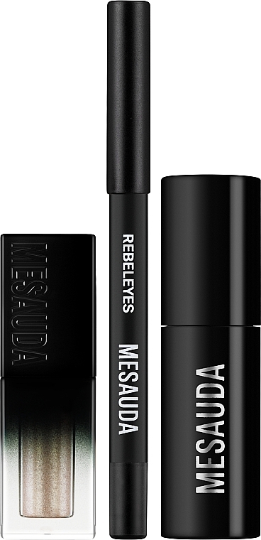 Zestaw - Mesauda Milano Kit Eye-Xlusive (mascara/9ml + e/pencil/0.8g + eyeshadow/3g) — Zdjęcie N2