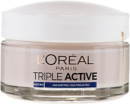 Nawilżający krem do twarzy na noc - L'Oreal Triple Active Hydrating Night Cream 24H For All Skin Types — Zdjęcie N3