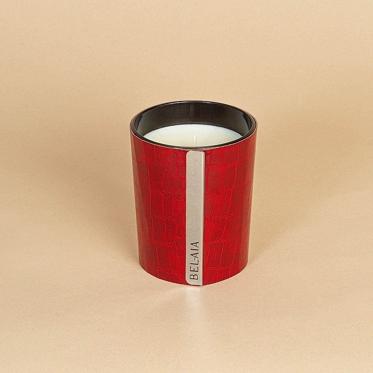Ozdobne etui na świecę w szkle 180 g, Croco - Belaia Candle Reversible Sleeve — Zdjęcie N3
