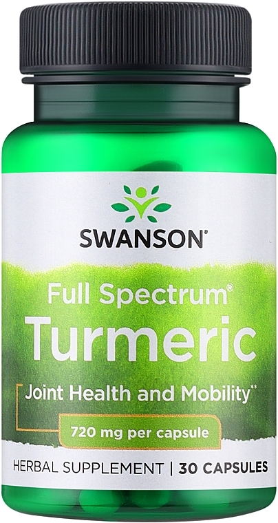 Suplement diety Kurkuma, 720 mg - Swanson Turmeric — Zdjęcie N1