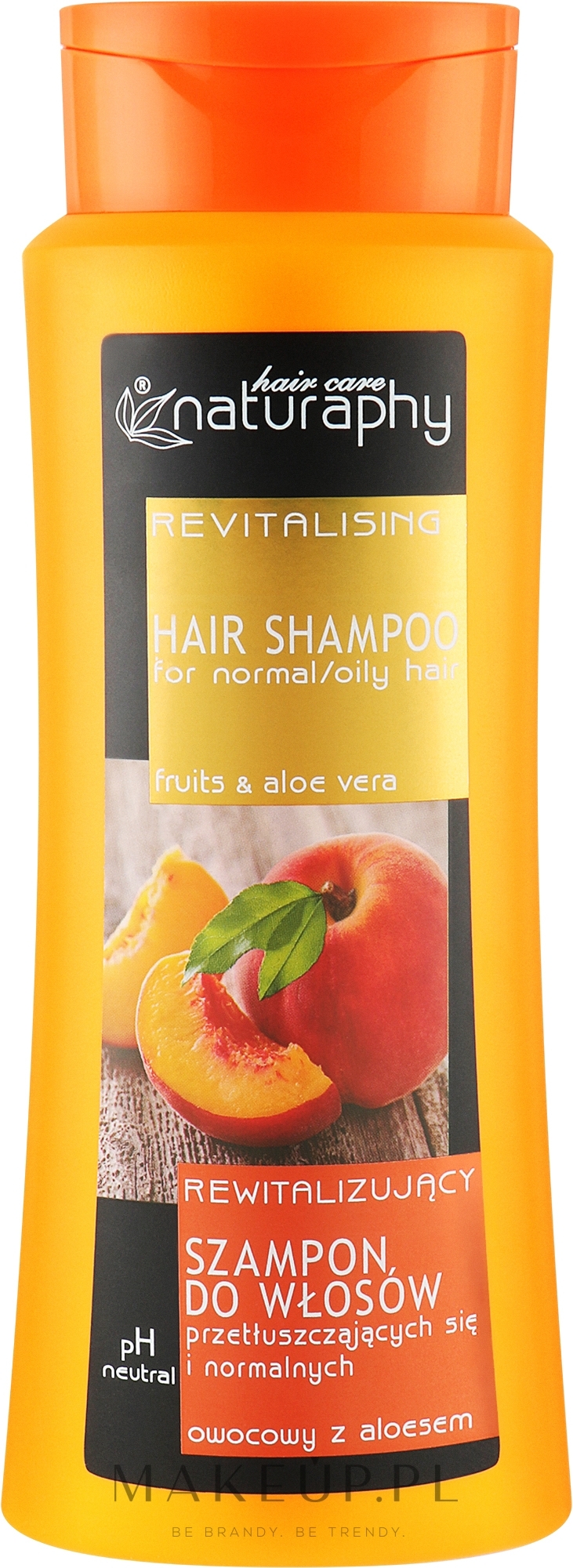Rewitalizujący szampon do włosów przetłuszczających się i normalnych Owocowy z aloesem - Naturaphy — Zdjęcie 500 ml